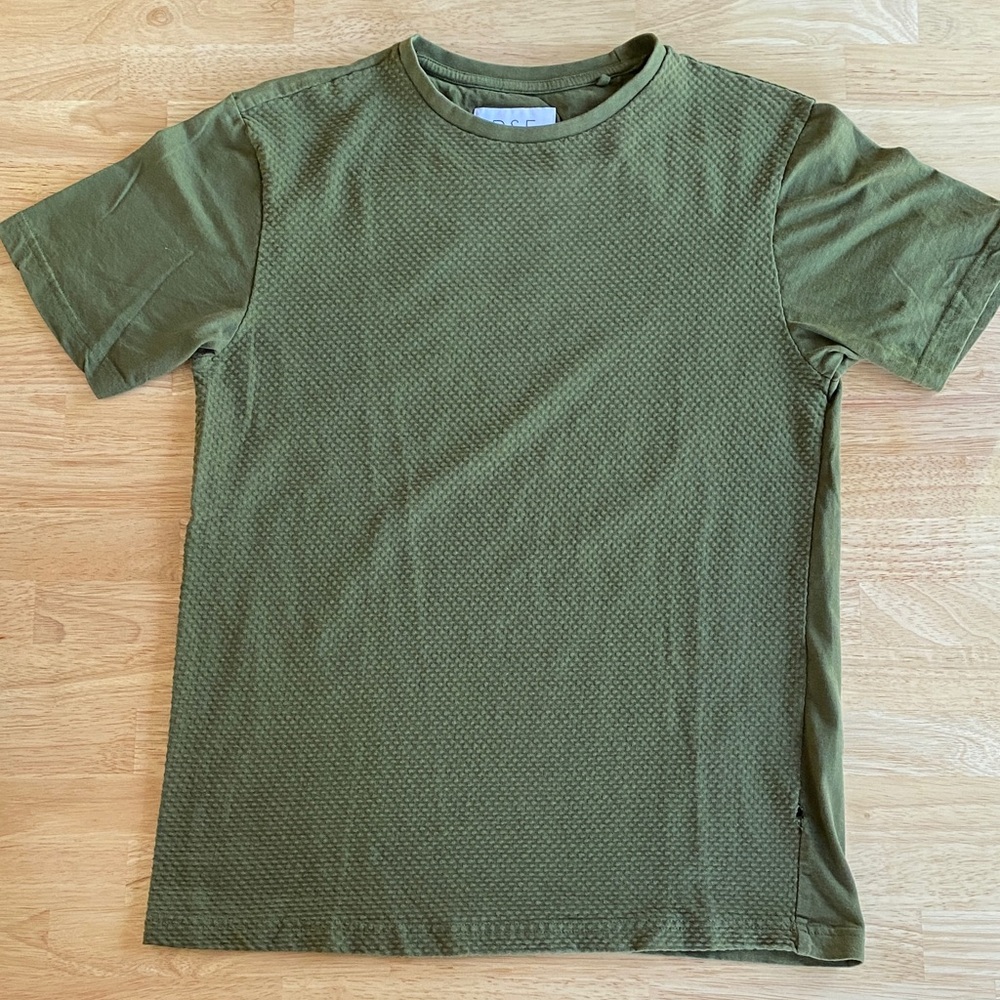 Denim & Flower Olive Green Textured Tee